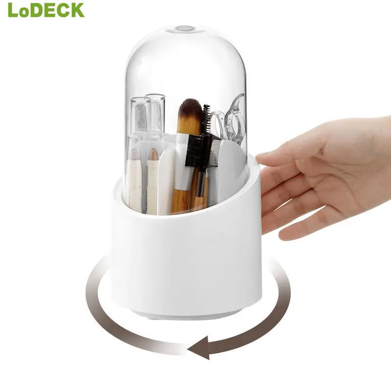 Органайзер для макияжа LoDECK вращающаяся на 360 ° банка кистей коробка офисные