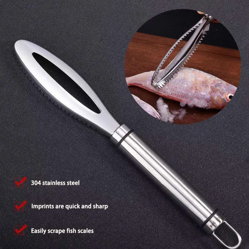 

Stainles Fish Scales Scraping Graters Fast Remove Fish Cleaning Peeler Scraper Fish Bone Tweezers Tool Gadge Kitchen Accessories