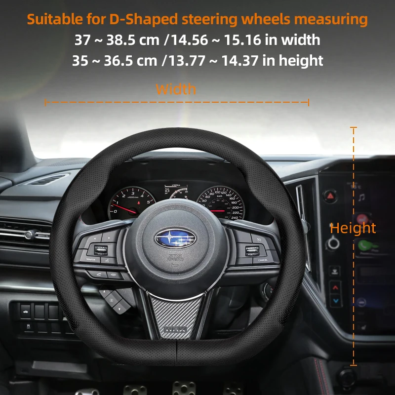 

For Subaru Round D-Shaped Steering Wheel Cover Ultra-Thin Fit Forester Sh Sk Sj Impreza Levorg Xv Outback Wrx Crosstrek 2024 Brz