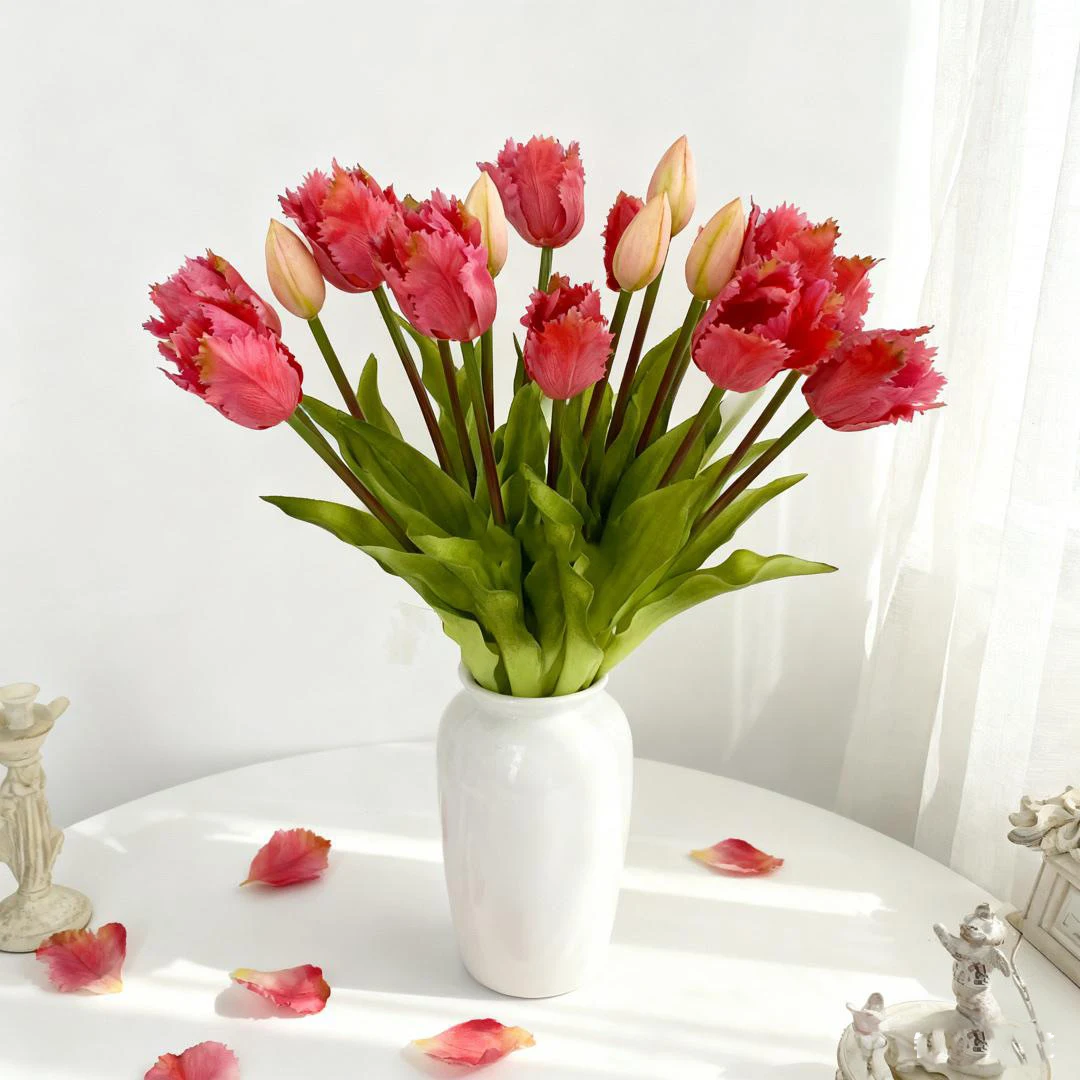 

Искусственные цветы латексные тюльпаны попугаи Flores 5 шт.