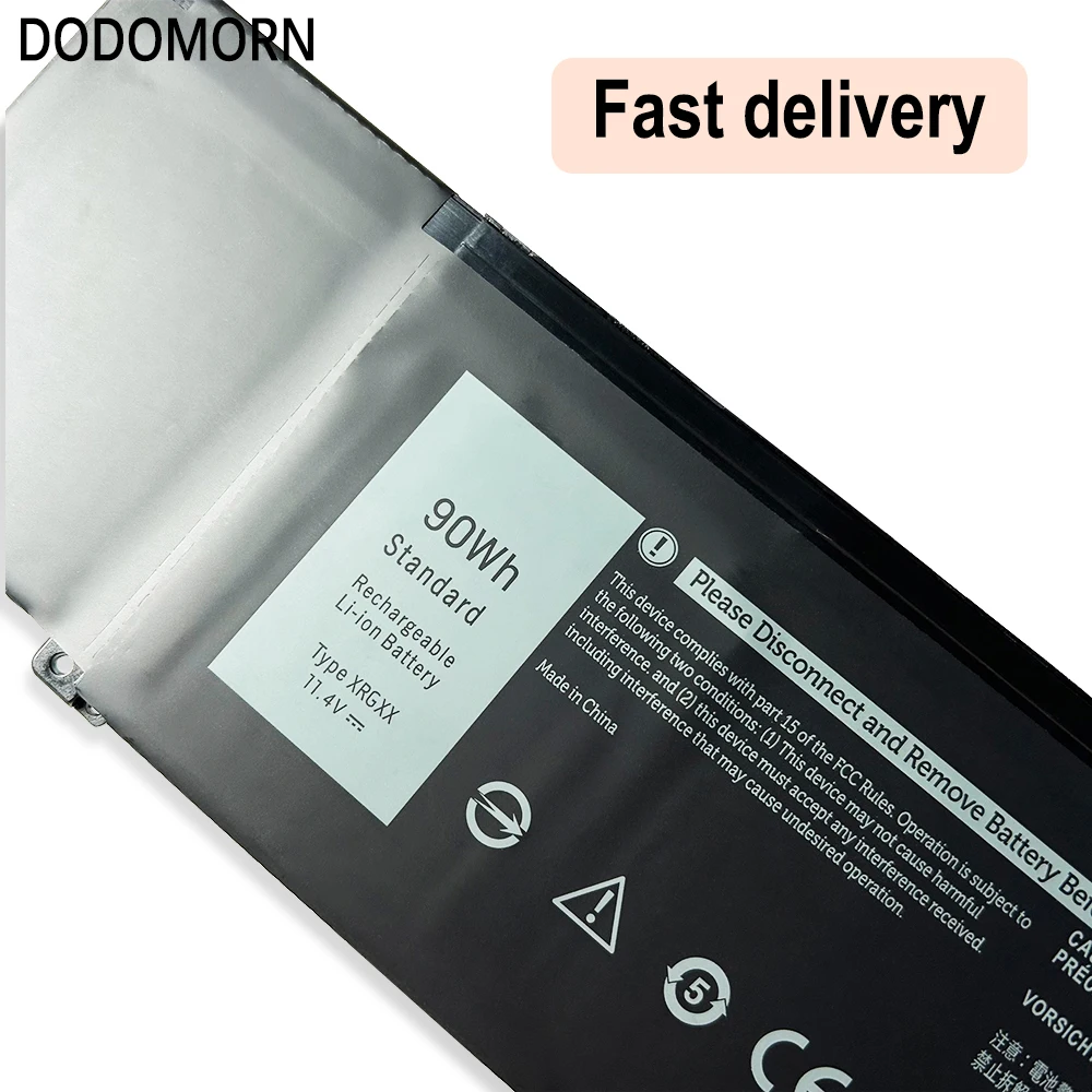 DODOMORN 1F22N XRGXX 60 Втч/90 Втч Аккумулятор для ноутбука Dell Inspiron G5 5590 G7 7590 7790 Alienware M15 M17 01F22N