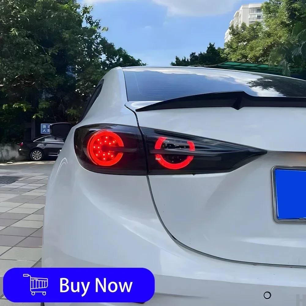 Фото Для Mazda 3 Axela 2014-2018 автоматические задние фонари в сборе, обновление 2020, Стайлинг, светодиодный динамический поворот, автомобильные задние фонари, аксессуары №5