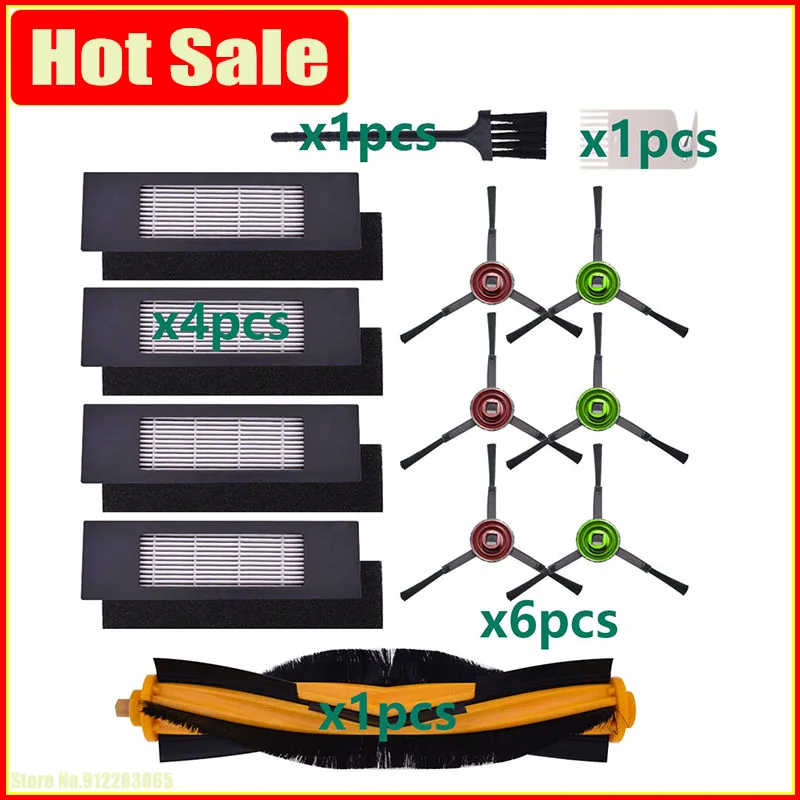 

Hepa Filter Main Side Brush Mop Dust Bag for Ecovacs Deebot OZMO T8 AIVI / T8 MAX / T9 AIVI / T9MAX Robot Vacuum Cleaner Parts