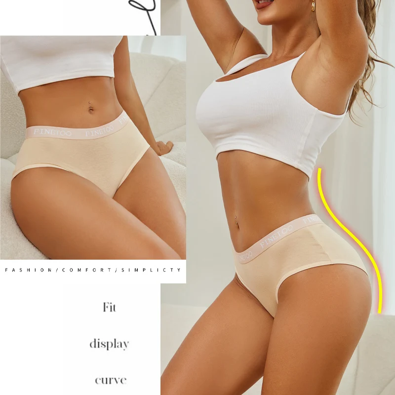 4 шт. / Женские хлопчатобумажные трусики сексуальные нижнее белье эластичные