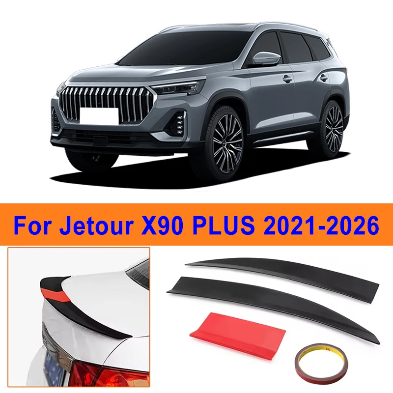 Фото Для Jetour X90 PLUS 2021-2026: 3-секционный задний спойлер из ABS, регулируемый 115-125 см, спортивный декоративный верхний спойлер, внешние детали для автомобиля №1