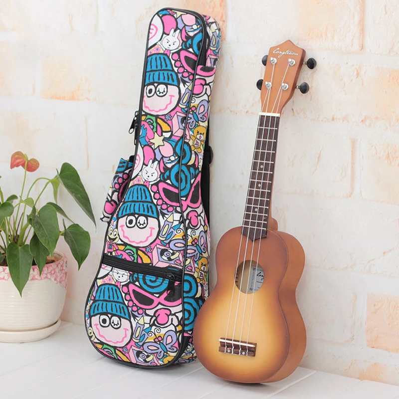 

Сумка для скрипки, переносная сумка из ткани Оксфорд с мультяшным рисунком, сумка для хранения укулеле, Аксессуары для струнных инструментов, чемодан для скрипки чехол