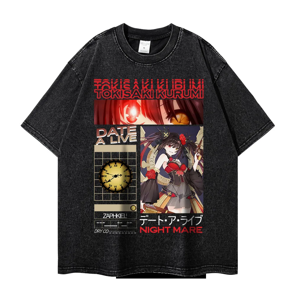 

Japanese Cartoon Themed Retro Loose Fitting Short Sleeves