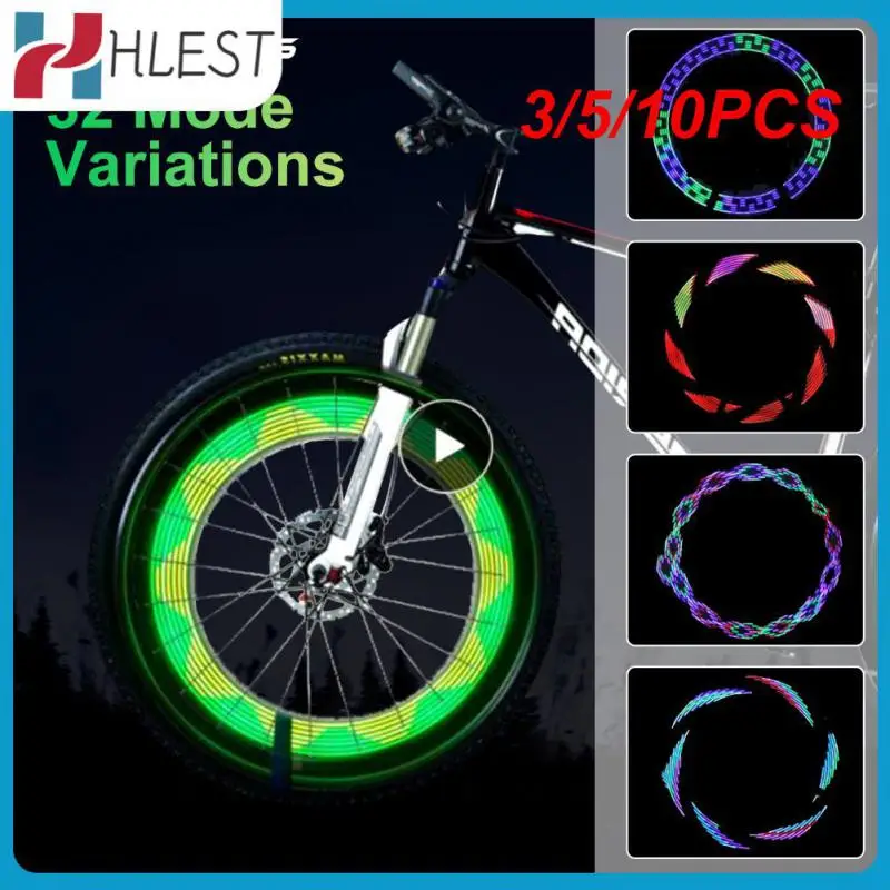 

3/5/10PCS Bicycle Light Bike Wheel Lights spoke Light Reflective Light With 32 RGB Flash LED Light Waterproof Decorative Lamp