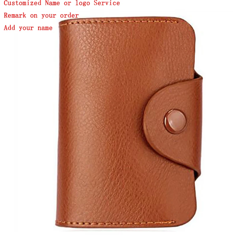 

BISI GORO Customized Wallet 2022 New Men Wallet Genuine Leather Business Card Holder Wallet Bank Credit Cards Holders Case Purse