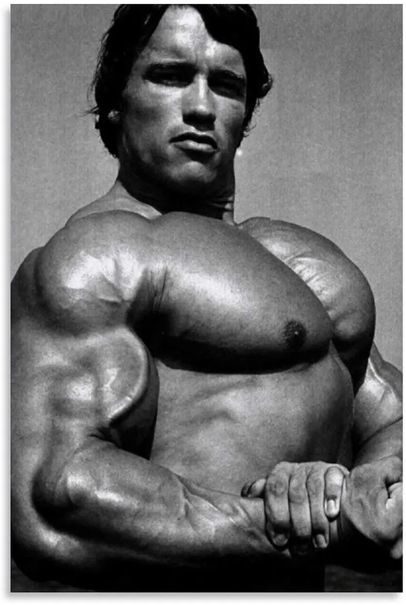 Постер Бодибилдинг Шварценеггер плакат декоративной живописи картины на холсте