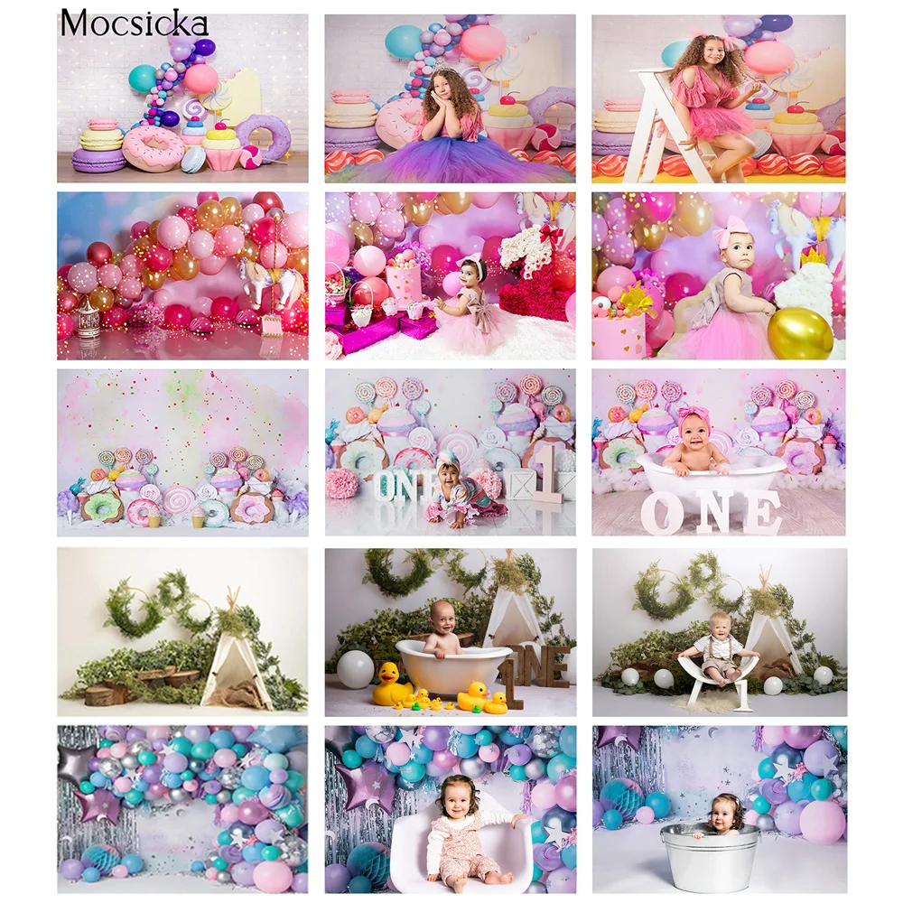 

Mocsicka Newborn Kids Cake Smash Backdrop Baby Birthday Portrait Photography Background Photo Studio Photocall Professional Prop