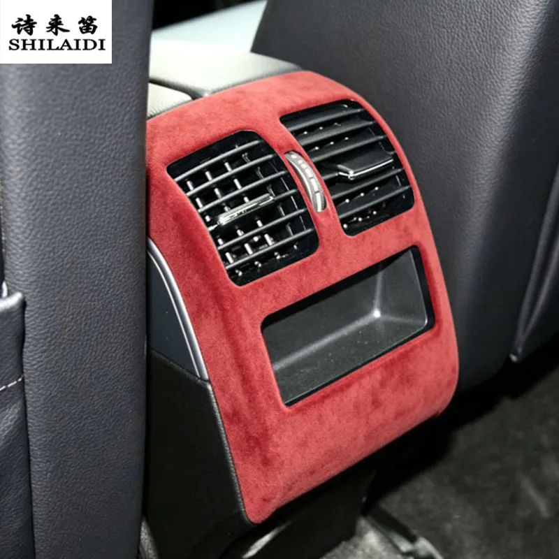 Фото Накладка из замшевой кожи для Mercedes-Benz GLK X204 2008-2015 на задний воздуховод, подлокотник и отсек для стаканов, защита от ударов и царапин №1