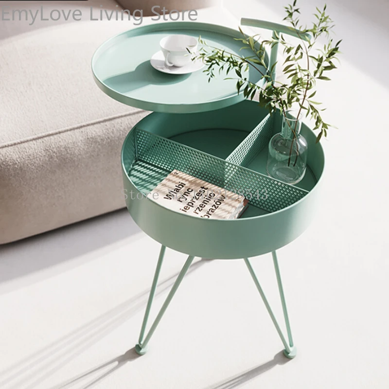 

Macaron Green Sofa Side Table Creative Removable Coffee Table Bedroom Bedside Tables End Table Balcony Table Home Furniture
