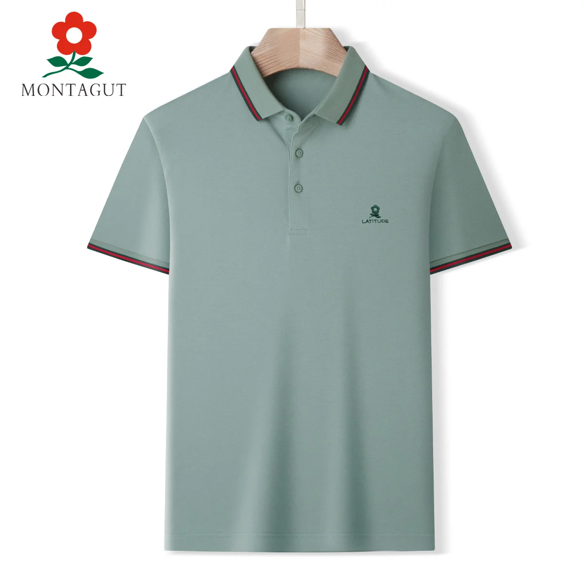 

Montagut [breathable and comfortable] summer new style simple leisure versatile men's POLO T-shirt short sleeve
