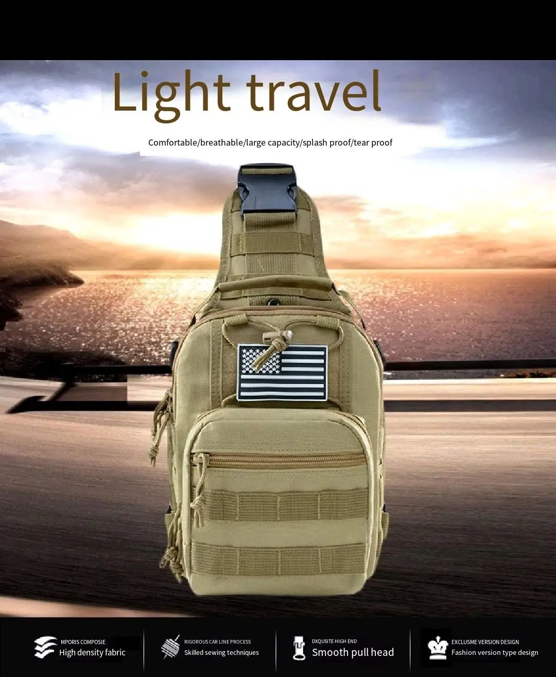 

Outdoor Military Tactical Sling Sport Travel Chest Bag Shoulder Bag For Men Women Crossbody Bags Hiking Camping Equipment Extra