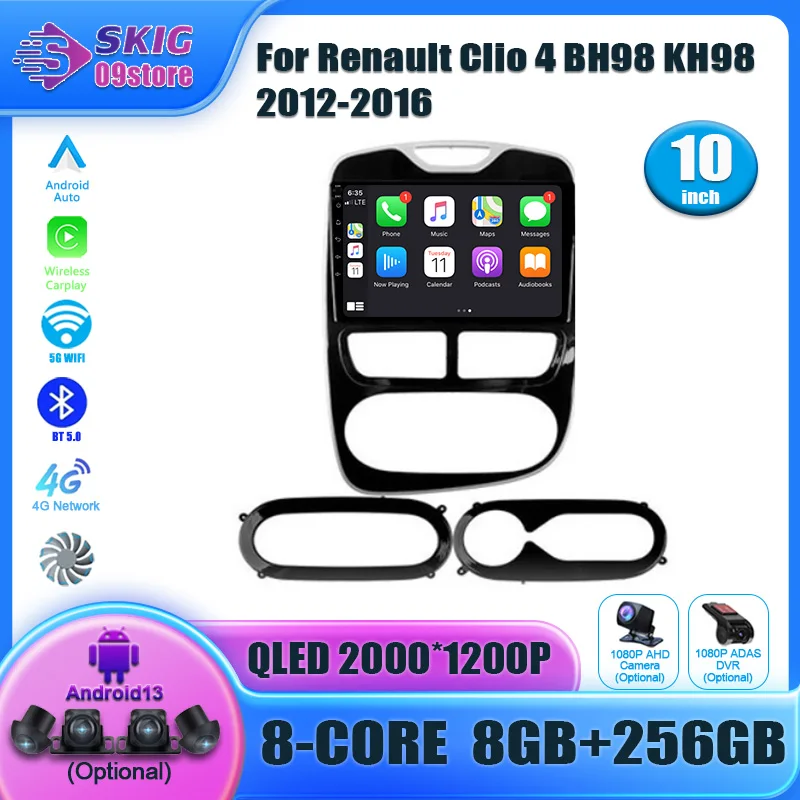 Автомагнитола для Renault Clio 4 BH98 KH98 2012-2016 мультимедийный видеоплеер навигация 4G Wi-Fi
