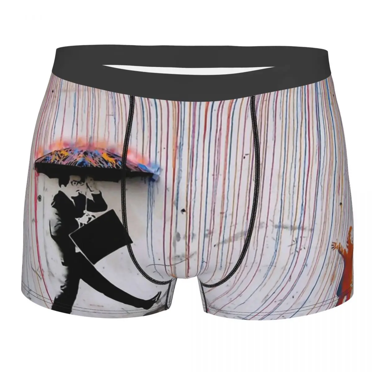 

Umbrella Rainbow Happy Girl Banksy Underpants Breathbale Panties Man Underwear Sexy Shorts Boxer Briefs