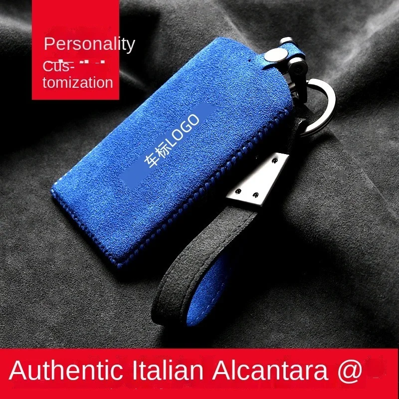 

High-quality Alcantara Suede Key Chains Key Case Key Cover Applicable for Tesla Model3/model/y/x/s Car Accessories