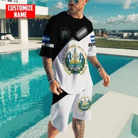 summer new 3d printing casual sportswear mens suit short sleeved t shirt sports shorts 2 piece set oversized 2022