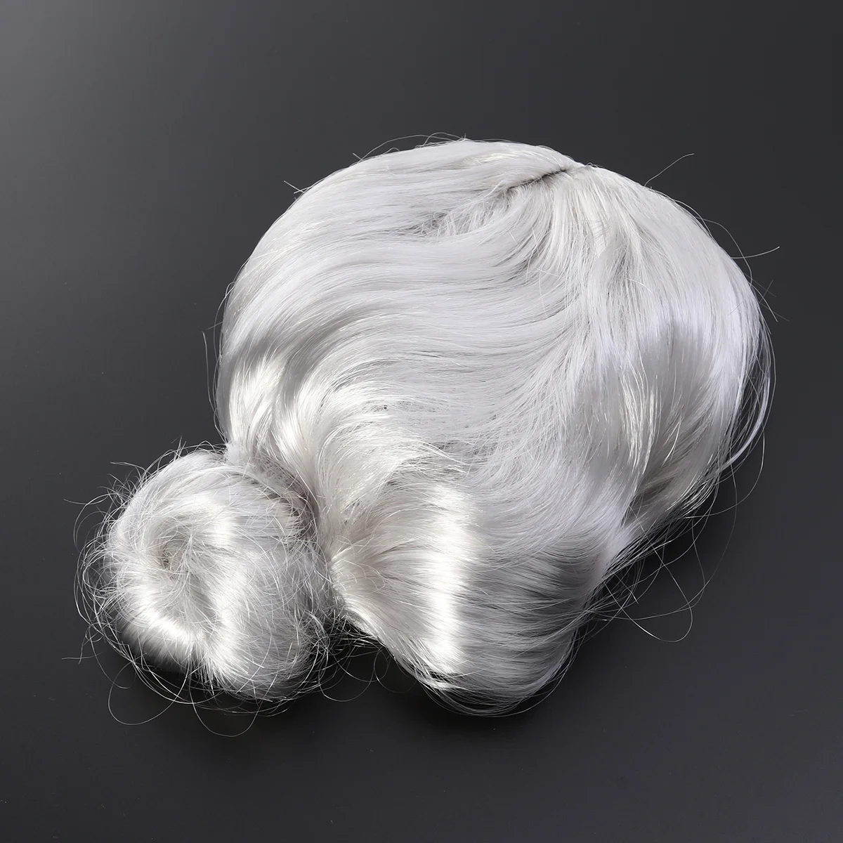 

Old Lady Granny Grandma Aged Women Bun Hairstyle Halloween Christmas Cosplay Accessory for Old Lady (Ashen)