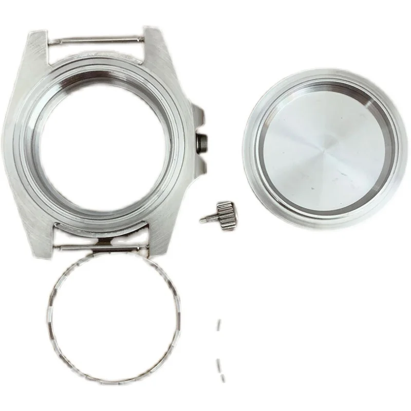 40mm Watch Case Accessories Sapphire Glass Stainless Steel Case Fit Japanese NH35 NH36 Movement Men Watch Modification Part