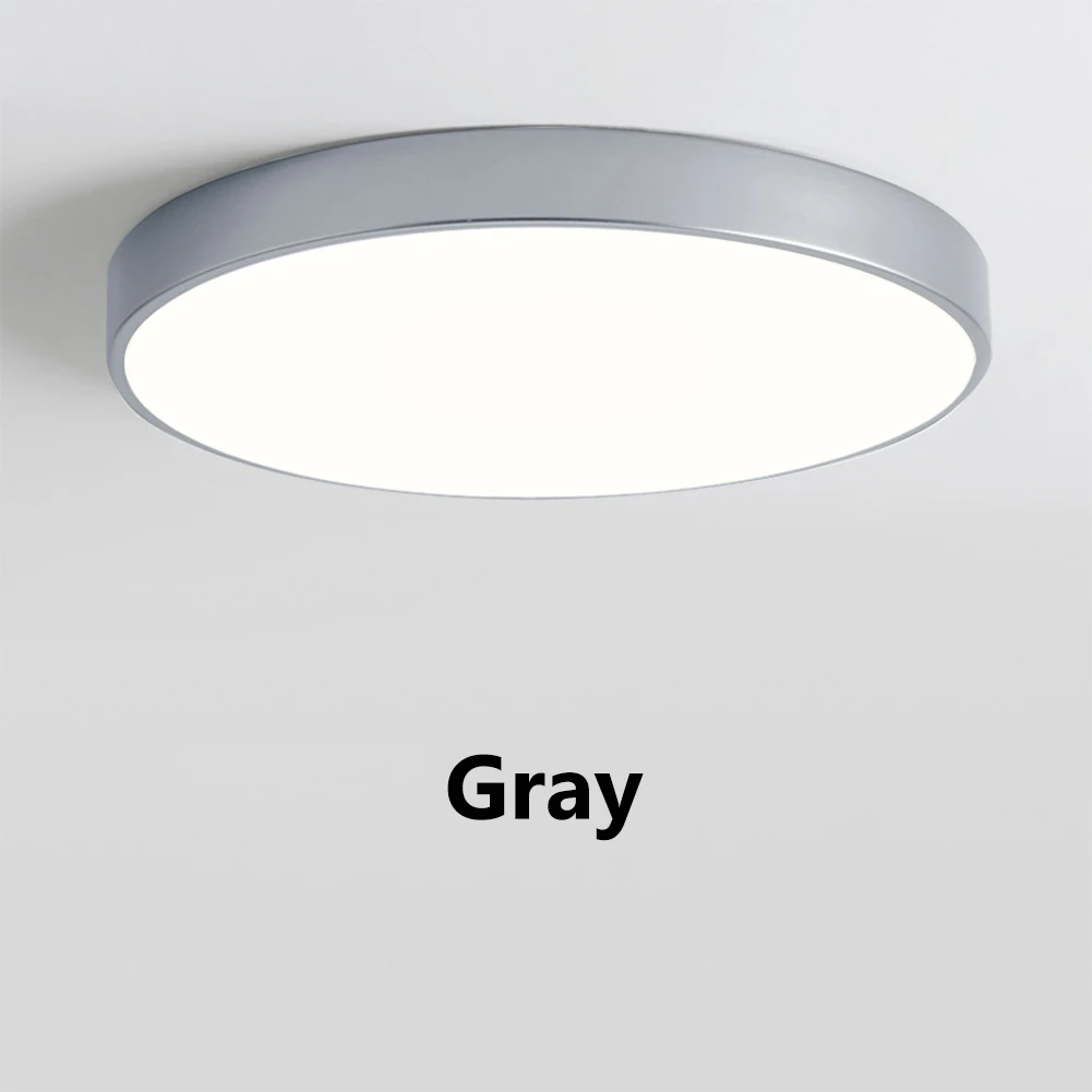 

24W LED Ceiling Light Iron Acryl Panel Lamp Fixture Natural White Diameter 16" Natural White Dia.16" Modern Acryl Alloy LED