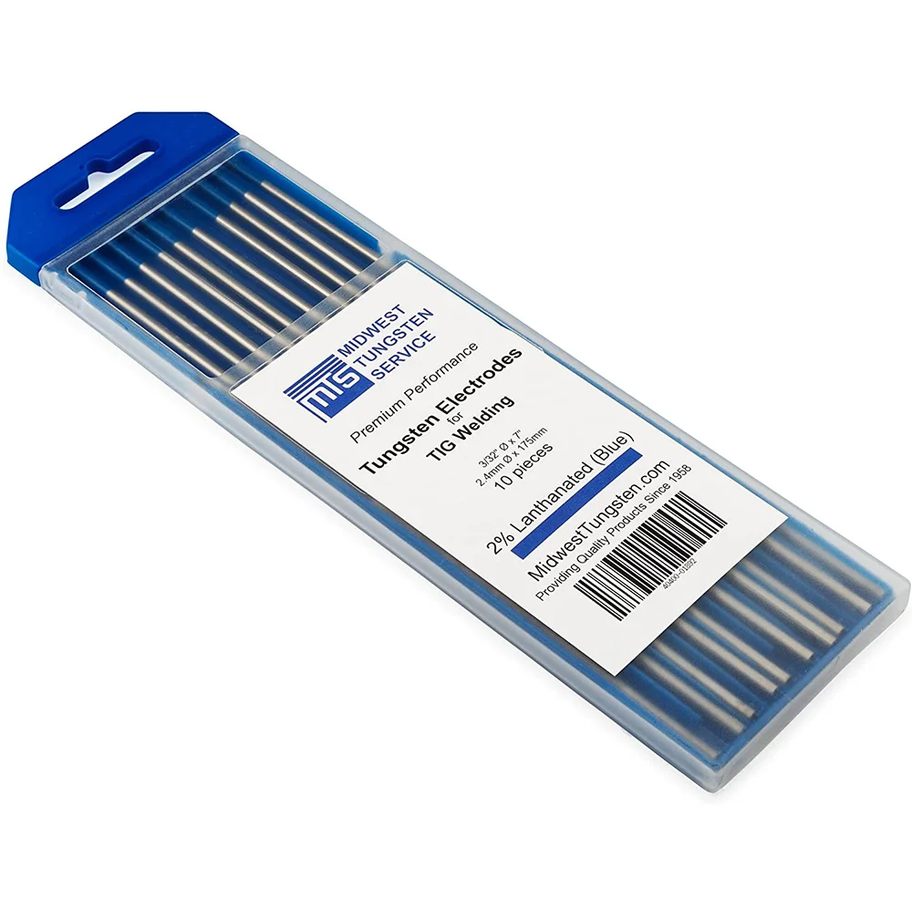 

10PCS/Set Lanthanide WL20 TIG Tungsten Electrode 1.6 2.0 2.4 3.0 4.0 Blue Metalworking Welding Accessories