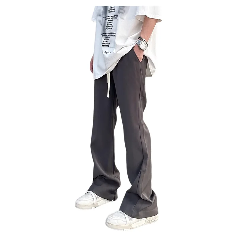 Уличные однотонные повседневные мужские брюки American High Street Cleanfit модные прямые