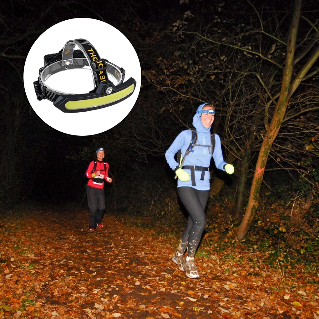 

Headlamp USB Rechargeable 6 Modes Adjustable Night Cycling Head Light Flashlight Lighting Lamp Without Battery
