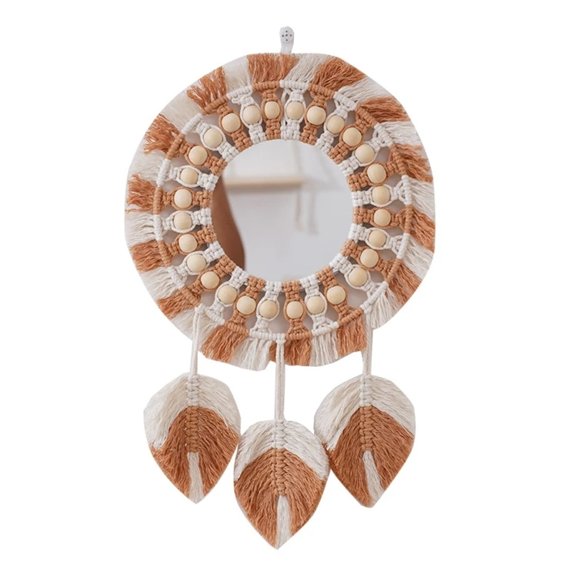 

Скандинавская настенная зеркальная хлопчатобумажная веревка ручной работы для спальни