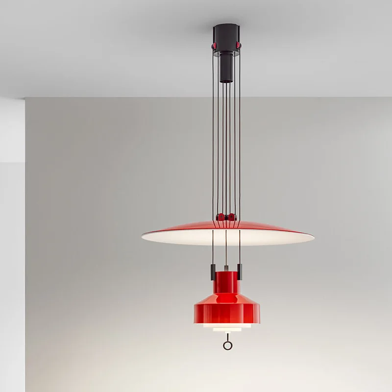 

Modern Dining Room Warm led Hanging Lamp Cable Stretchable Flying Saucer Lamp Nordic Kitchen Bar Droplight Indoor Pendant Light