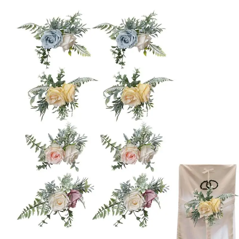 

Украшения для коридора для свадебной церемонии, цветы для церкви, искусственные, 8 шт., Цветочная композиция для коридора, для церкви