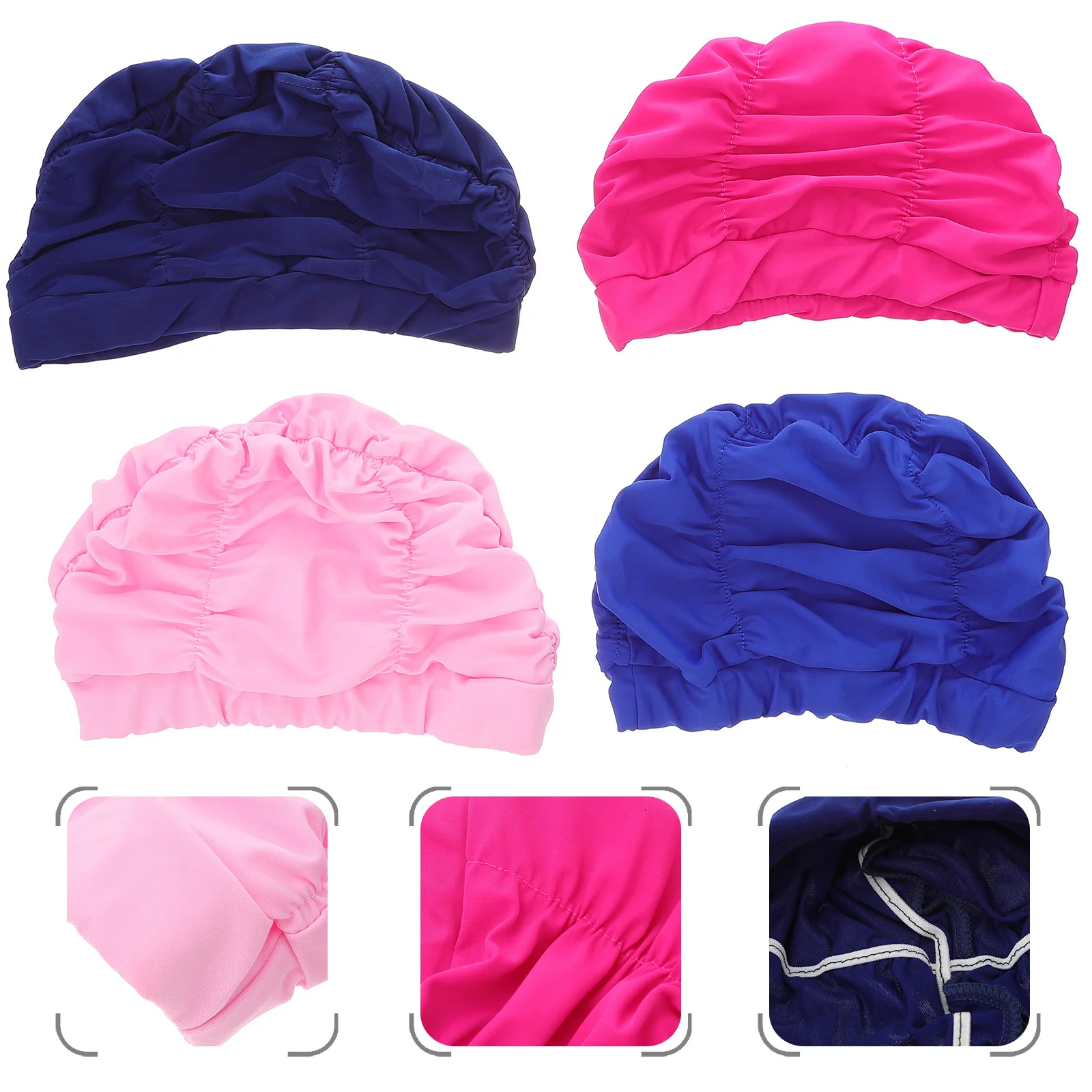 

Swim Cap Swimming Hat Waterproof Nylon Bathing Cap Comfortable Swimming Cover Keeps Hair Clean For Children Teens Long Short