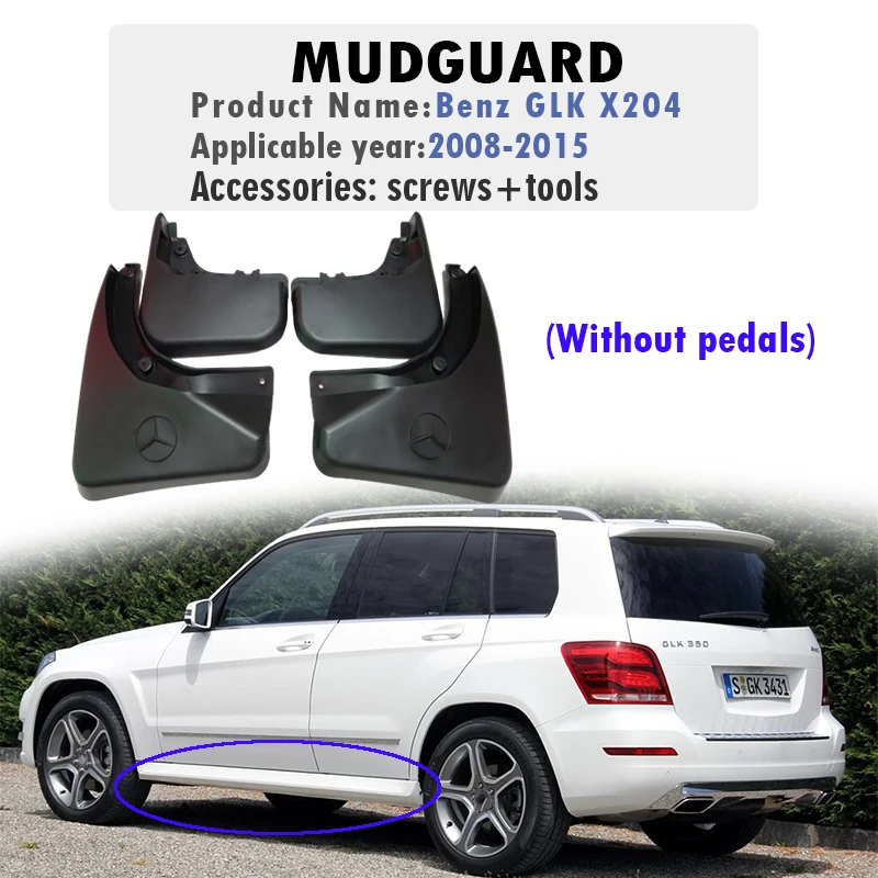 

Для Mercedes Benz GLK Class X204 GLK260 GLK350 GLK200 GLK300 брызговик на крыло брызговики автомобильные аксессуары 4 шт.