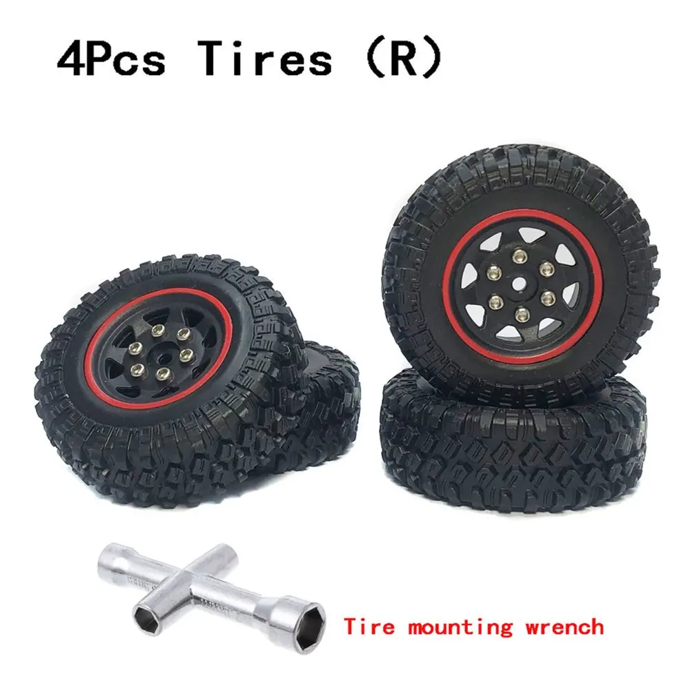 

1/16 RC Crawler Car Parts 4Pcs Rubber Tires Tyre Wheel Upgrade Accessories For XIAOMI XMYKC01CM JIMNY