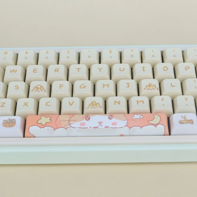 

T8WC 131-Key PBT Keycap Set for Mechanical Keyboards Durable PBT Material Thickened Wall XDA Anti Grease Coating