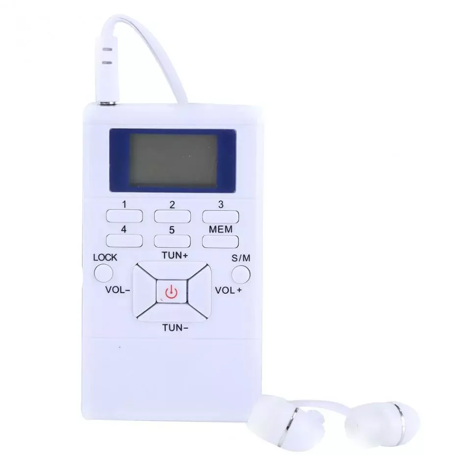 

Mini Portable LCD FM Radio Digital Signal Processing Wireless Receiver With Earphone 2017 Radio