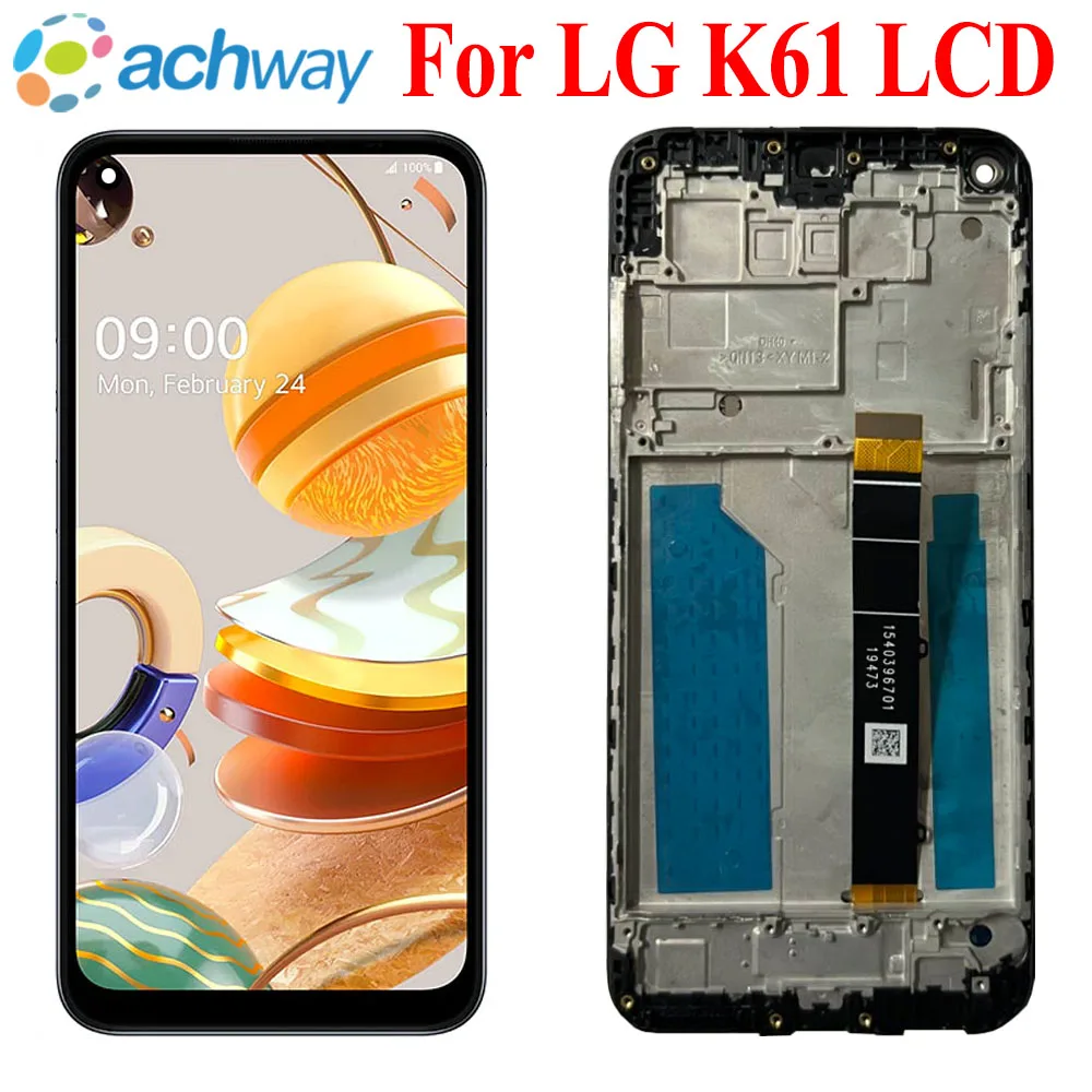 Протестированный Новый ЖК-дисплей 6,53 дюйма для LG K61, сенсорный экран с рамкой, дигитайзер в сборе, Замена для LG K61, экран дисплея, экран