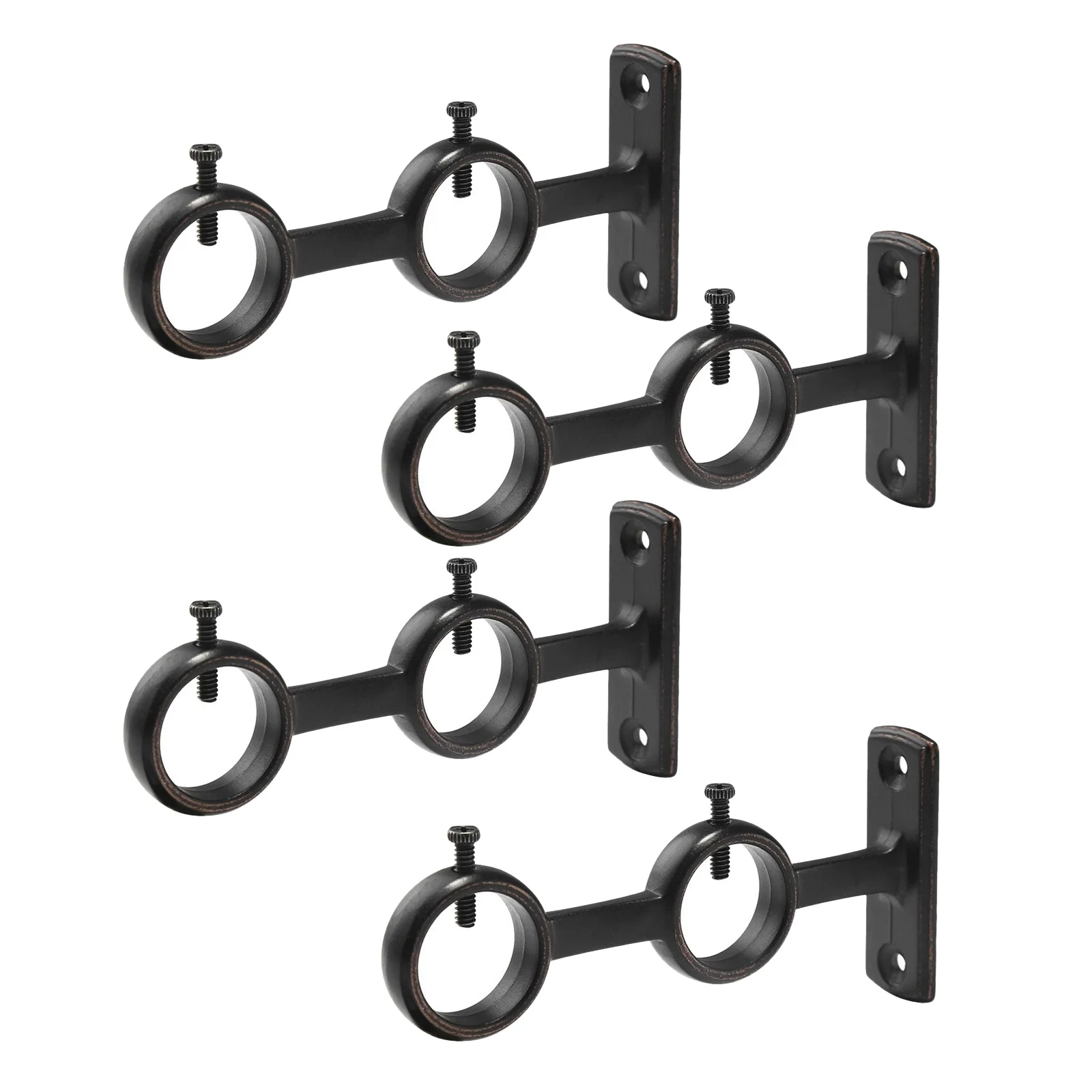 

Curtain Rod Bracket Sturdy Adjustable Double Curtain Rod Brackets Circle Curtain Rod Holders for Diameter 1.1 Inch
