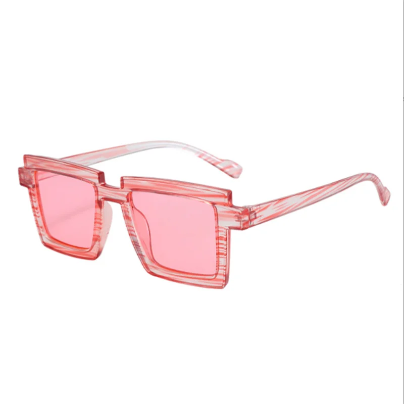 Новые красные многоугольные солнцезащитные очки для женщин модные сетевые