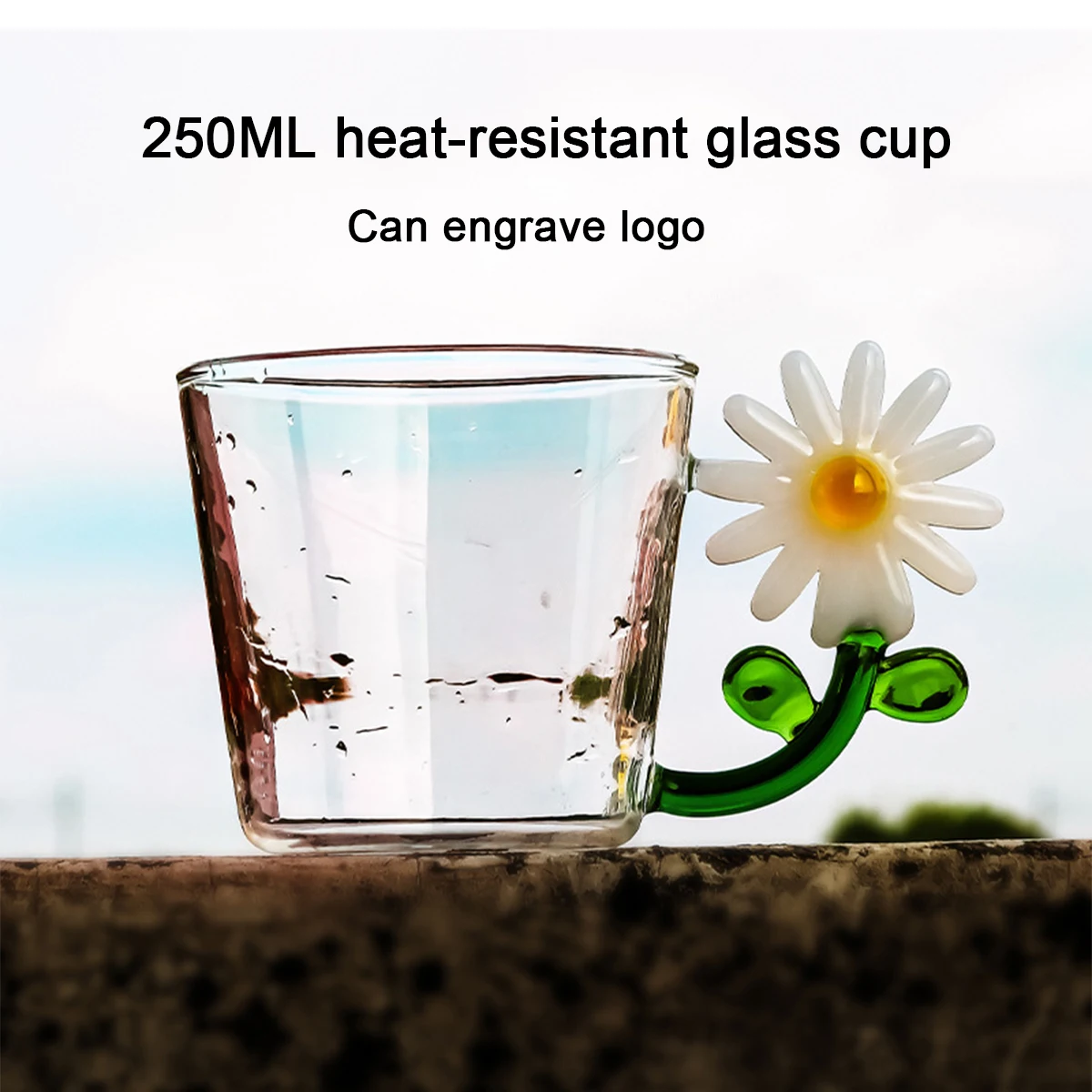 (Логотип может быть выгравирован) Высококачественная стеклянная кофейная чашка