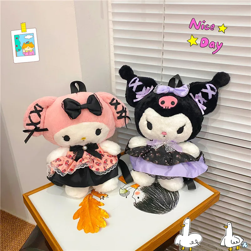 

Kawaii Sanrio Bag Kuromi Backpack Lolita Doll Toys My Melody Bag Fashion Women Tote Christmas Gifts