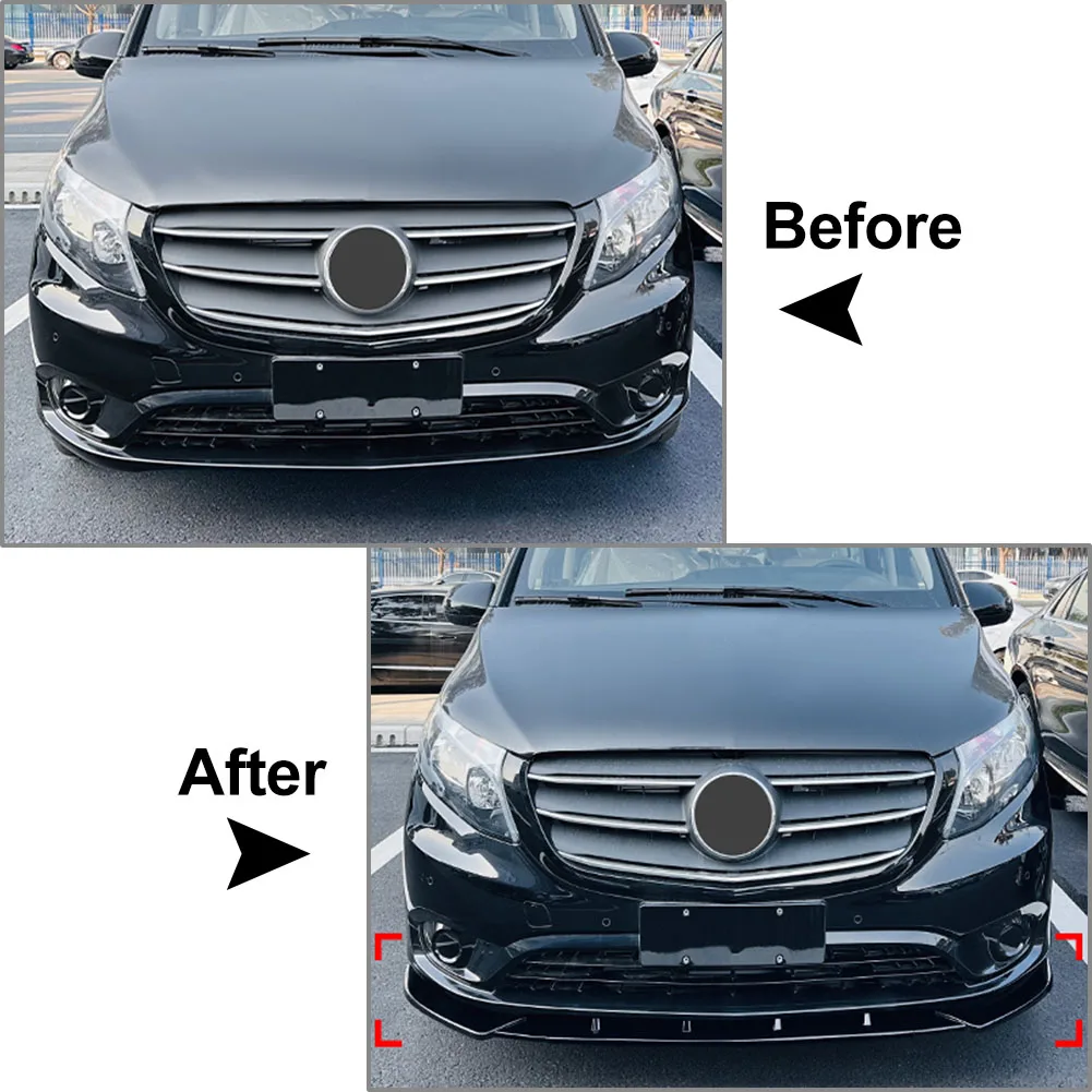 Автомобильный передний бампер сплиттер спойлер для Mercedes Benz Vito W447 2016 2017 2018 2019 2020 2021