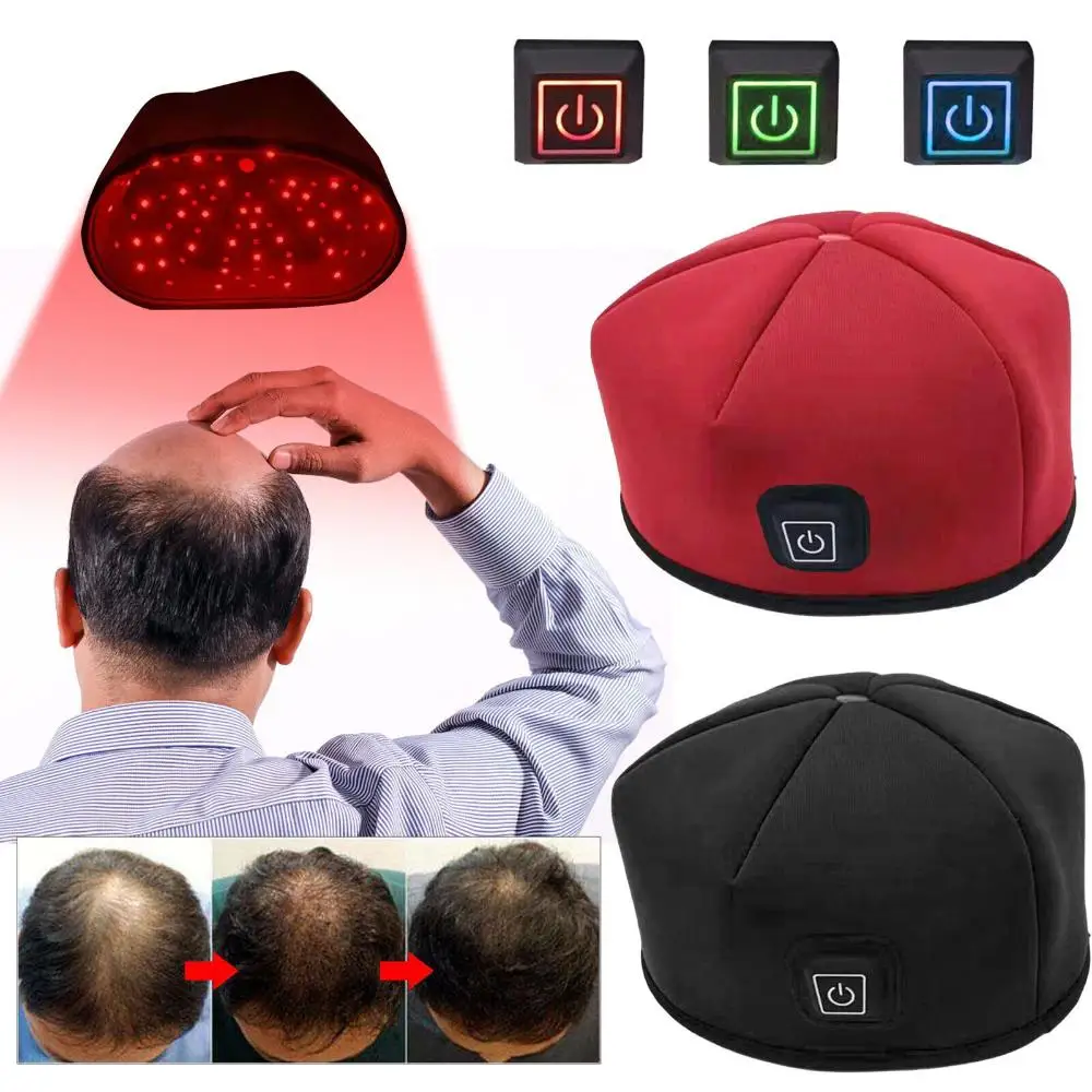 Treatments Hair Treatment Hat Anti Hair Loss Black Near Infrared Red Light Therapy Cap Hair Regrowth LED Therapy Hat