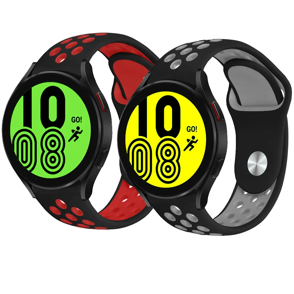Ремешок силиконовый для Samsung Galaxy Watch 4 44 мм 40 мм/3/active 2 Gear S3 correa браслет HUAWEI watch GT 2e 20 22