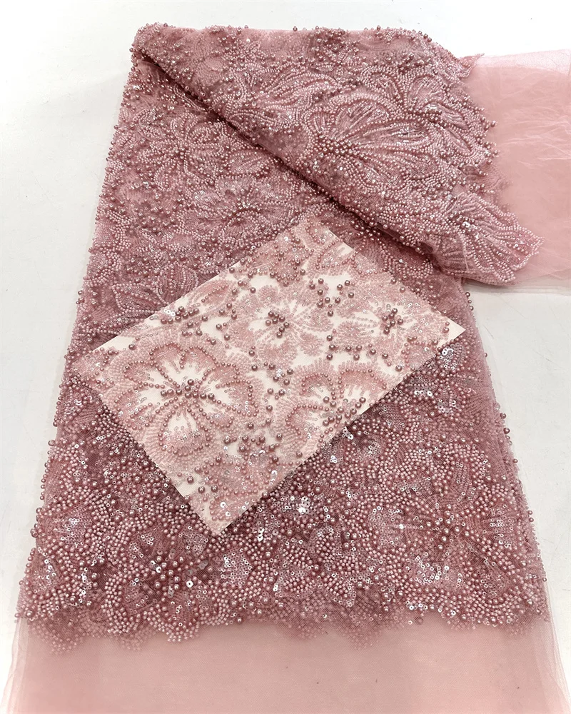 Африканская кружевная ткань с бисером французская тяжелая 2021 высокое качество