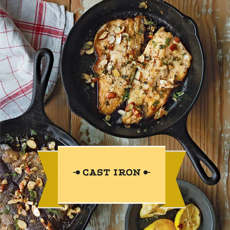 Frying Pan Steak Pan Cast Iron Pan Barbecue Pan Omelette Pan Pizza Pan Delivery Rope