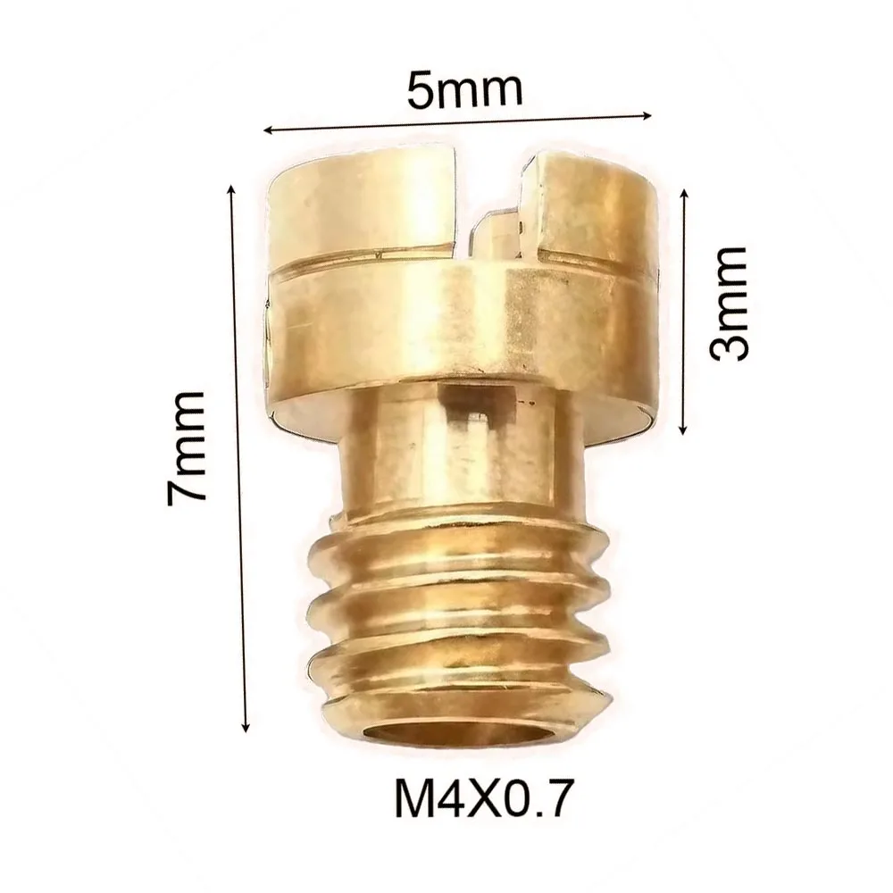 

M4 круглая основная струя с резьбой 4 мм для карбюратора мотоцикла Mikuni Kenhin Gy6 139qmb 50cc, форсунка, размер 95-155