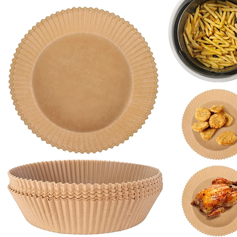 

140PCS Air Fryer Disposable Paper Liner Non-Stick Air Fryer Liners Parchment Paper For Air Fryer Steamer Baking