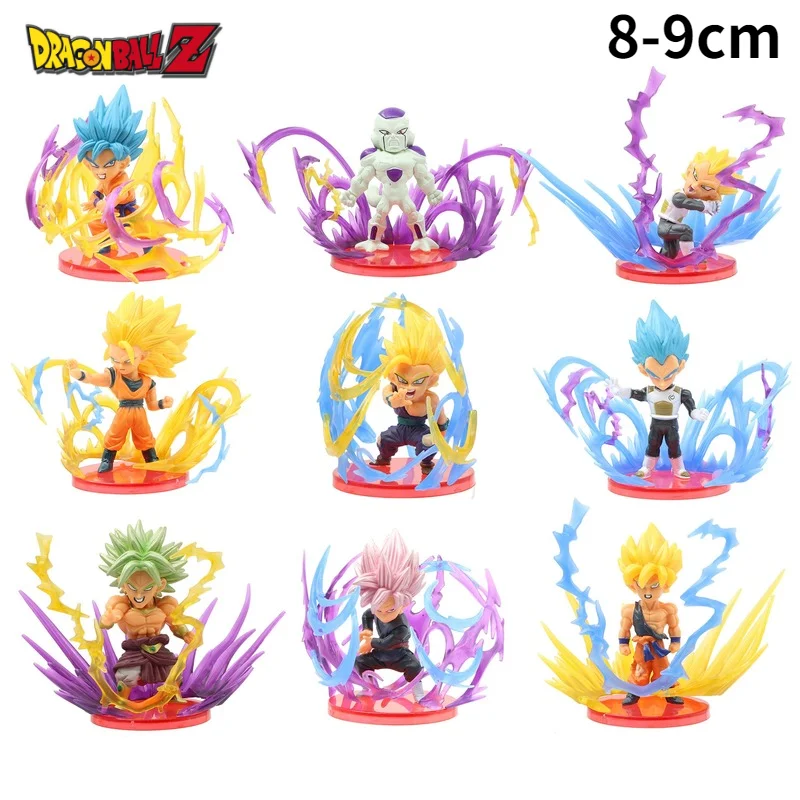 

Аниме периферийный Драконий жемчуг 9 видов стилей Goku Vegeta Broly мстительная сцена игрушки Фигурки Модели украшения коллекционные подарки